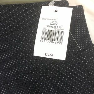 The Limited Navy Ponte Pants, Size 24W